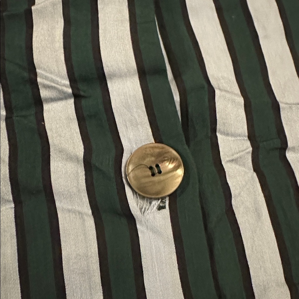 Zara Blue and Green Striped Shirt dress, size m - Picture 5 of 11